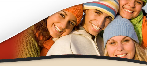 teens with ski caps