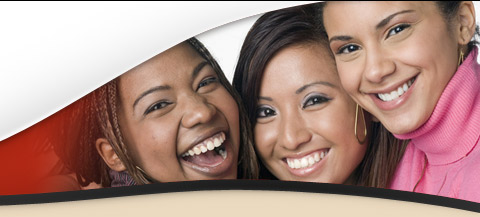 three teen girls