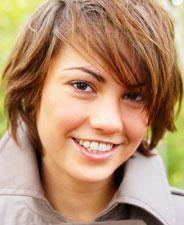 teen girl smiling