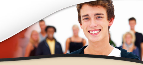 teen boy in group