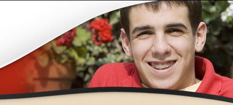 teen boy with braces